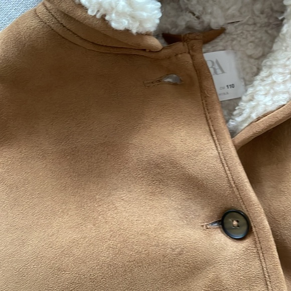 ZARA 4-5yrs suede sherpa lined jacket - Picture 5 of 9